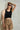 Karen|Glam poly blend high-waist shorts