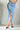 Akari|Denim Frayed Midi Skirt