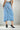 Akari|Denim Frayed Midi Skirt