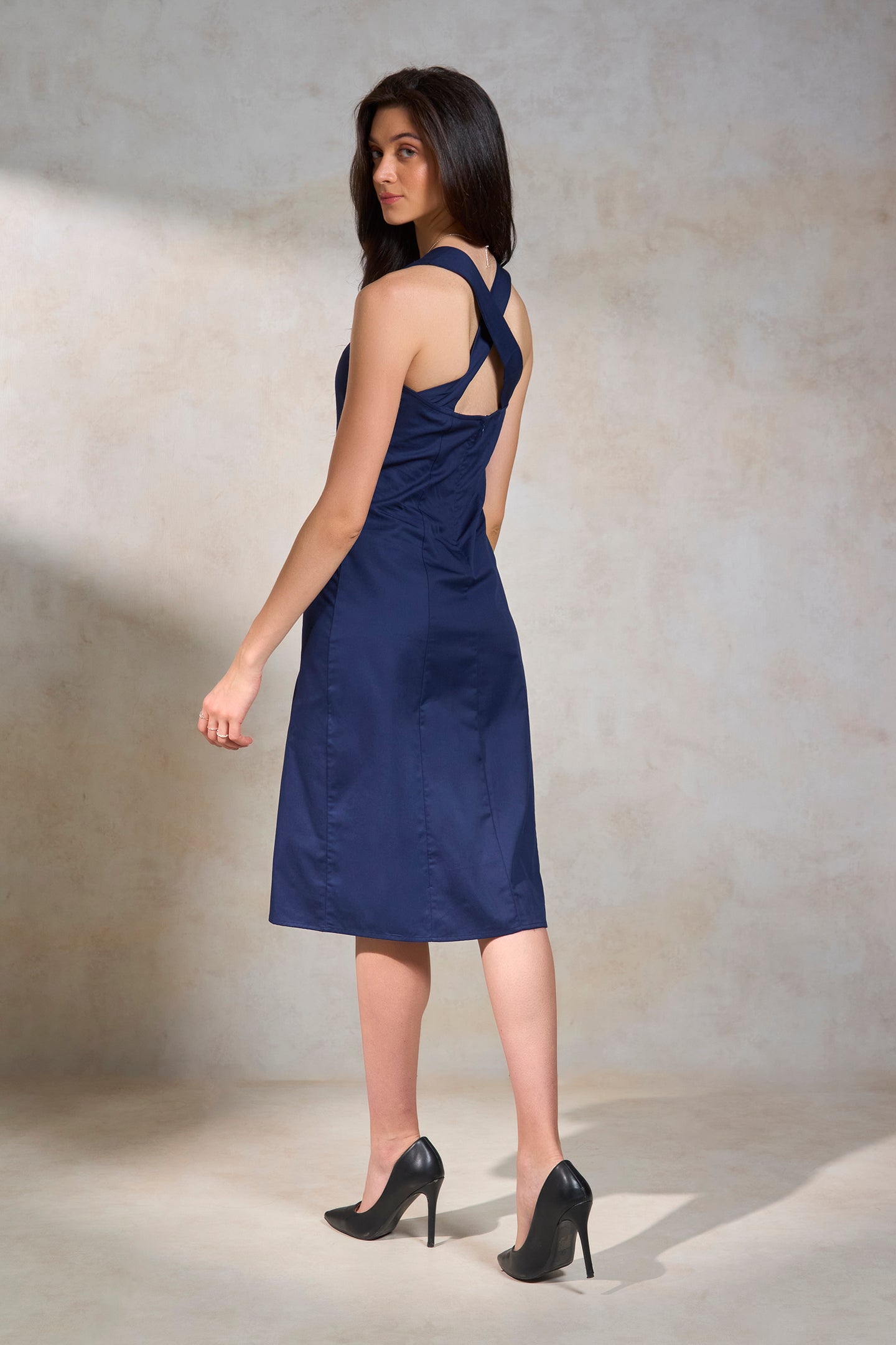 Diya|Blue Lagoon Crossback Dress