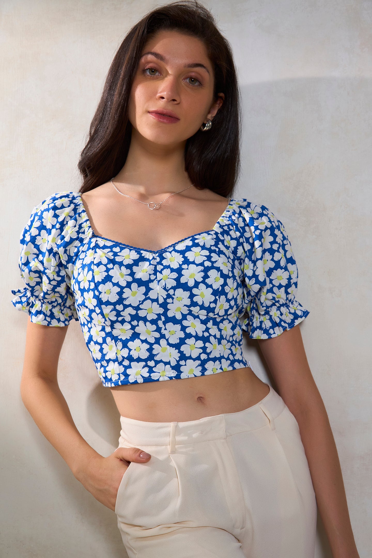 Camille|Chic Cotton Floral Top