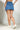 Kaia|Denim Fitted Mini Skorts