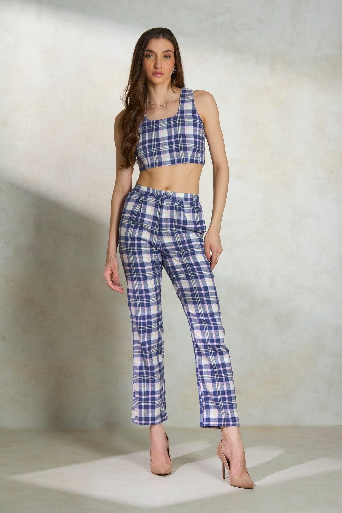 Roxie|Vintage Cotton Checked Co-ords