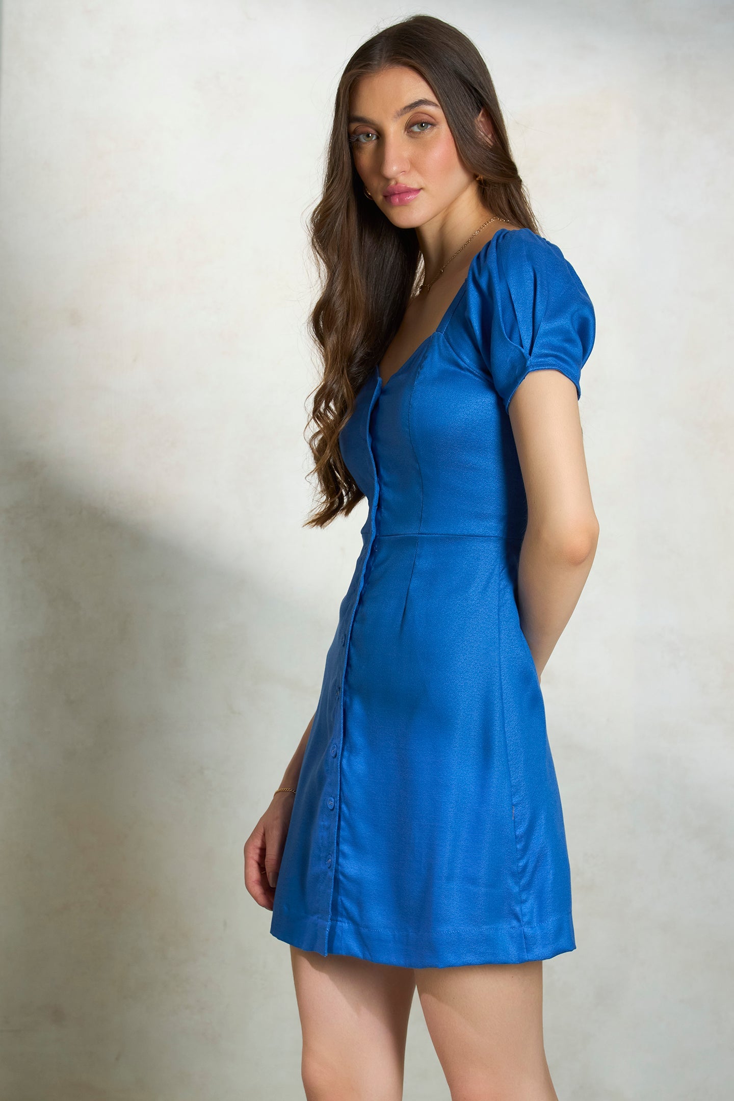 Sophie|Luxurious lyocell sweetheart neckline dress