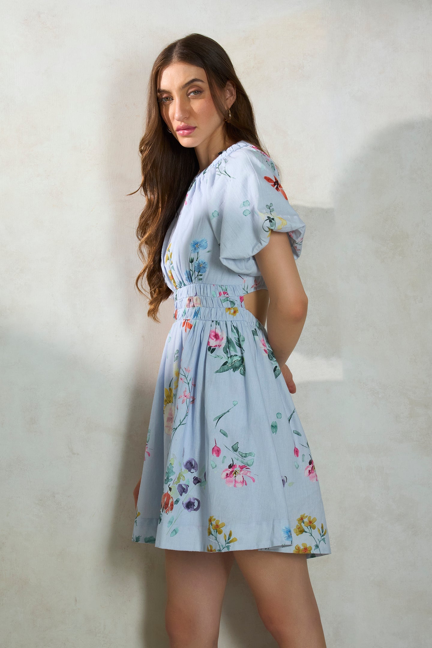 Hazel|Fit and flare dress with back cut-out