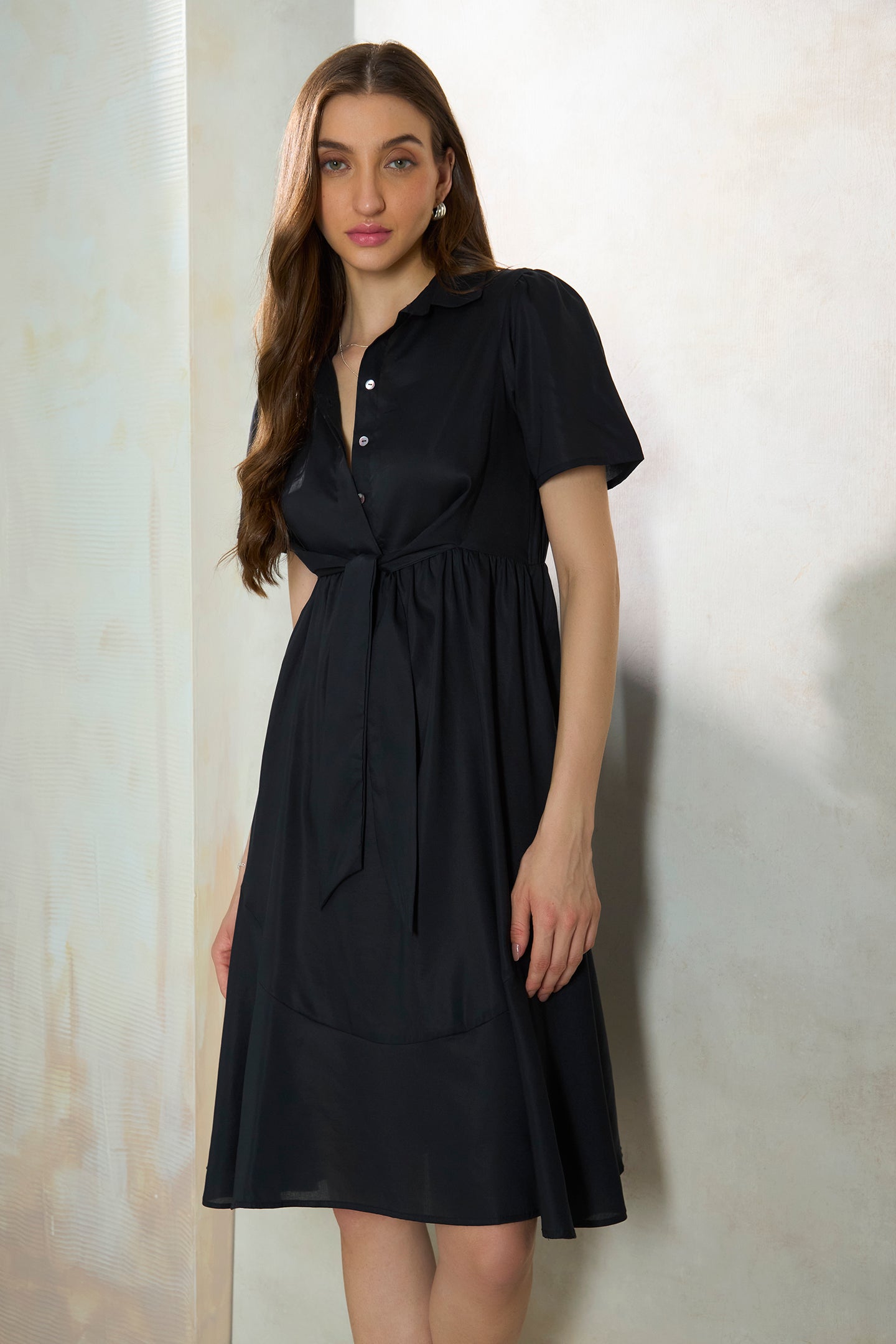 Zora|Luxurious Lyocell Fit & Flare Dress