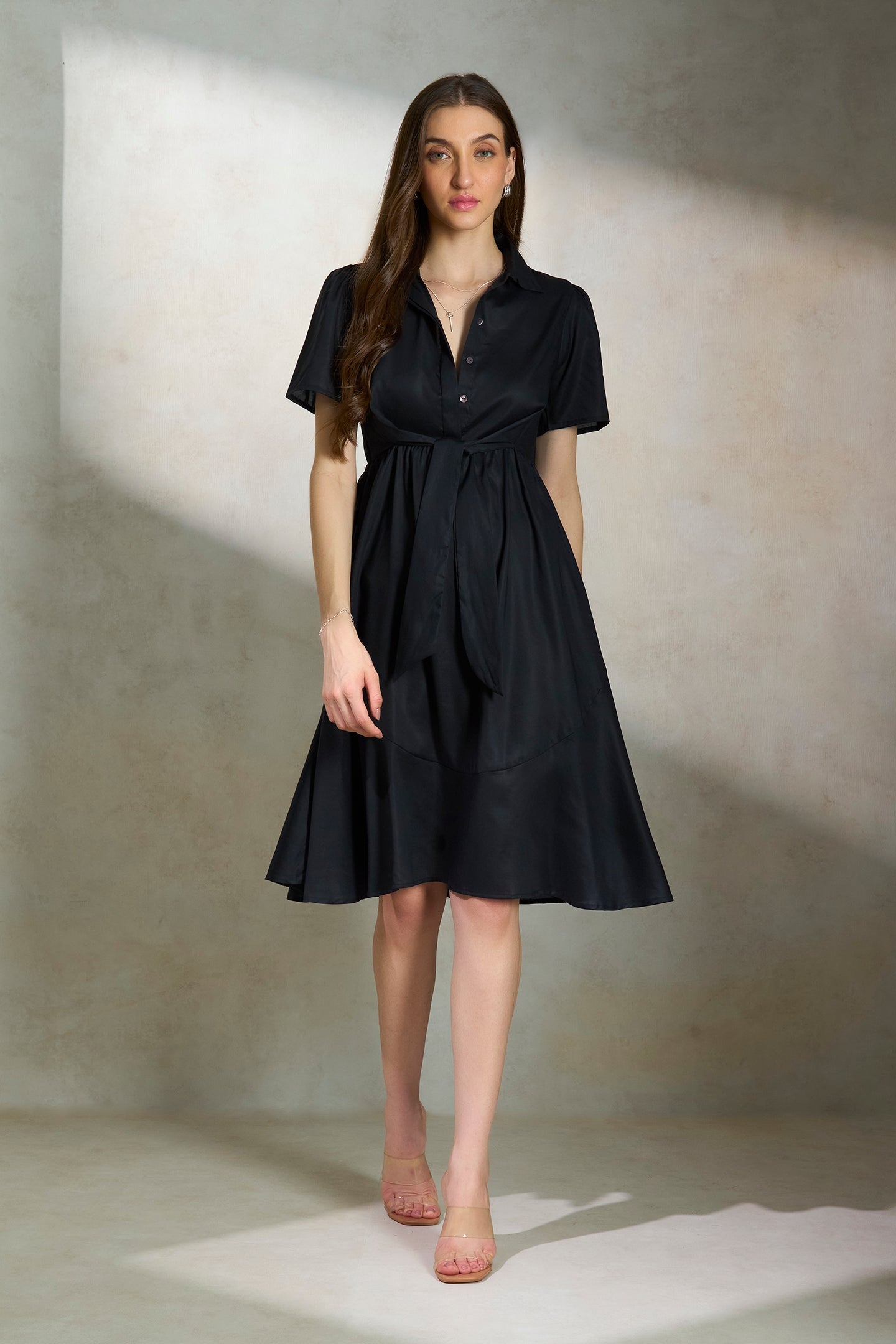 Zora|Luxurious Lyocell Fit & Flare Dress