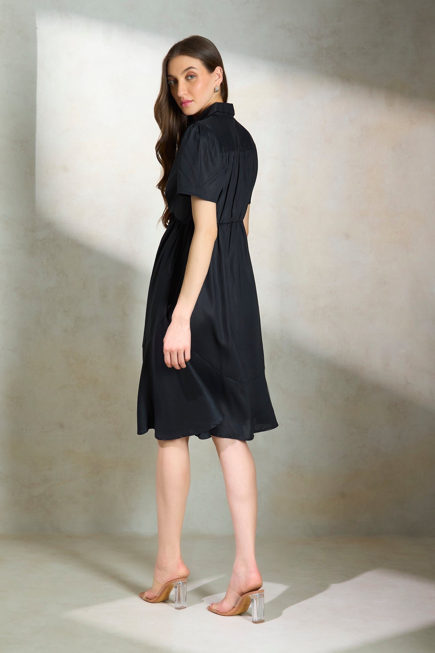 Zora|Luxurious Lyocell Fit & Flare Dress