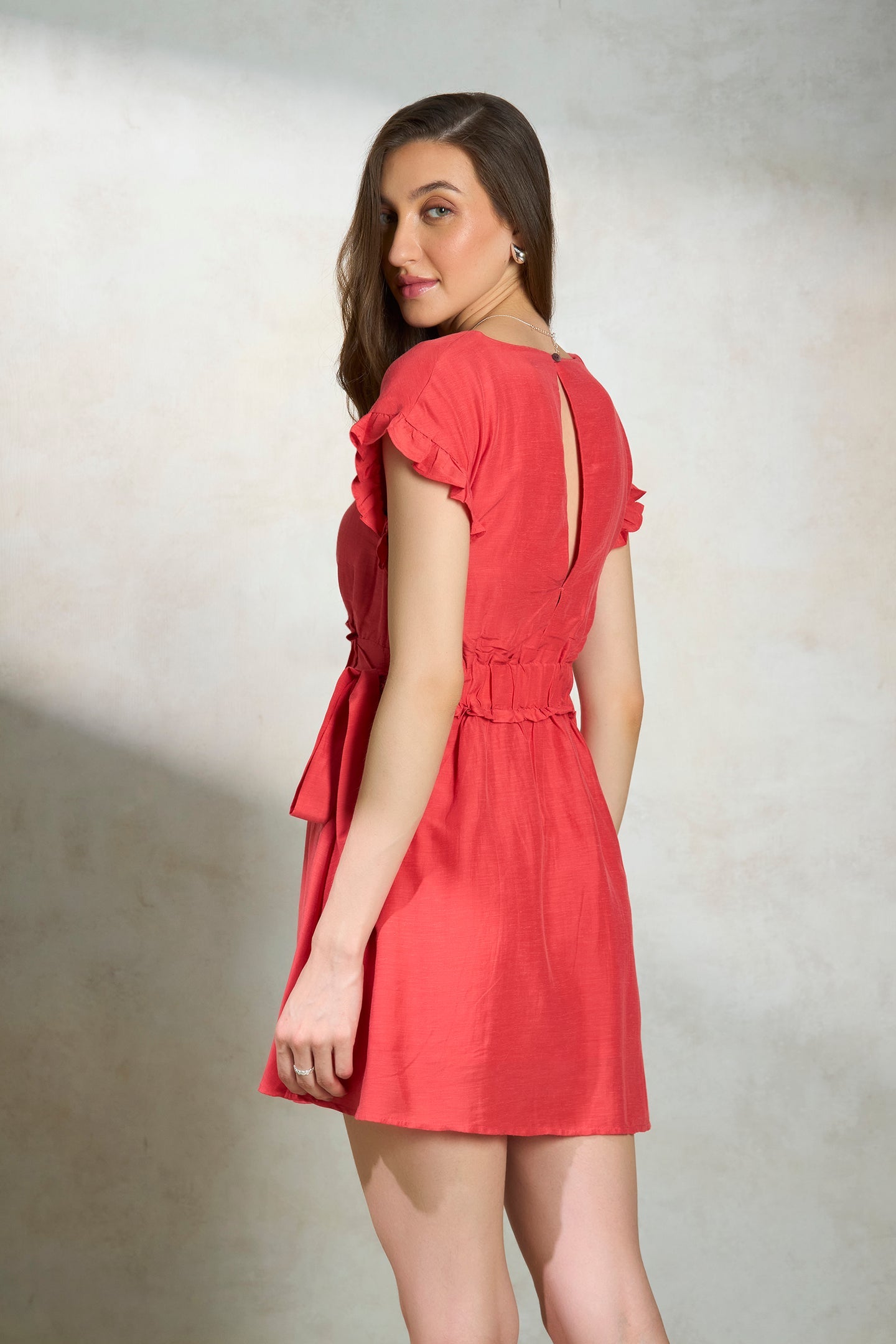 Vaani|Cinched Dress with Pockets