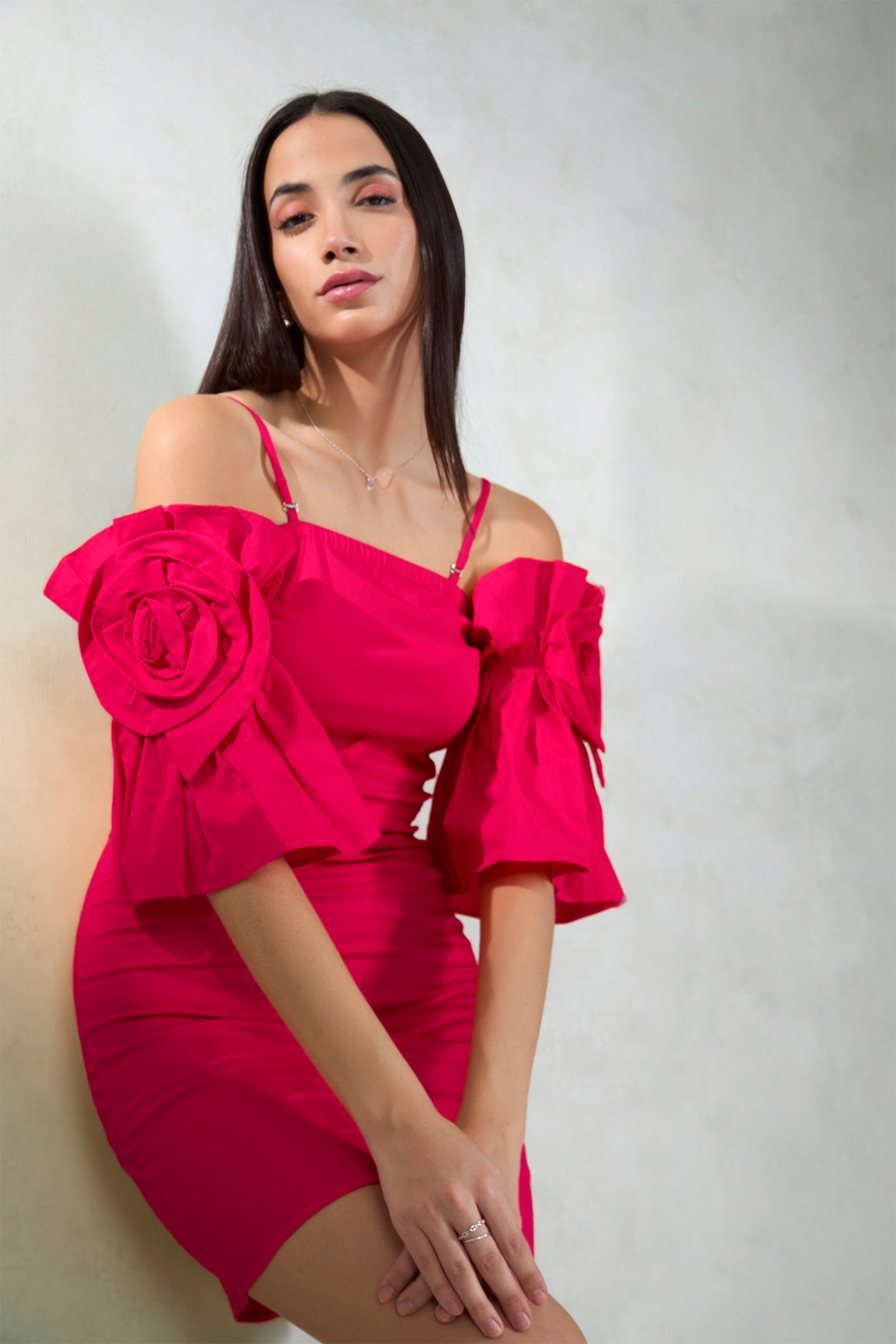 Shanaya|Cotton Corsage Bodycon Dress