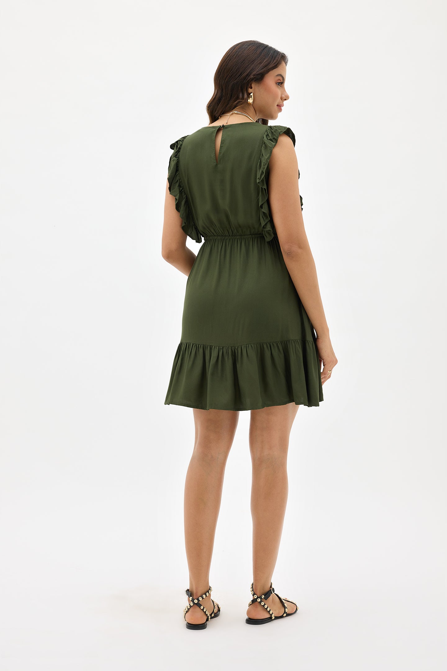 Kiara|Flowy Viscose Dress with Pockets