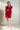 Crimson|Ruffled Sleeve Dress