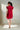 Crimson|Ruffled Sleeve Dress