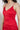 Candice|Chic Lycra Satin Red V-neck Dress