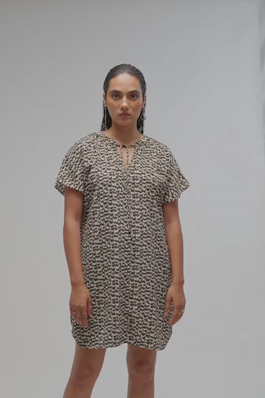 Ikrah|Animal Instincts V-Neck Dress with Pockets