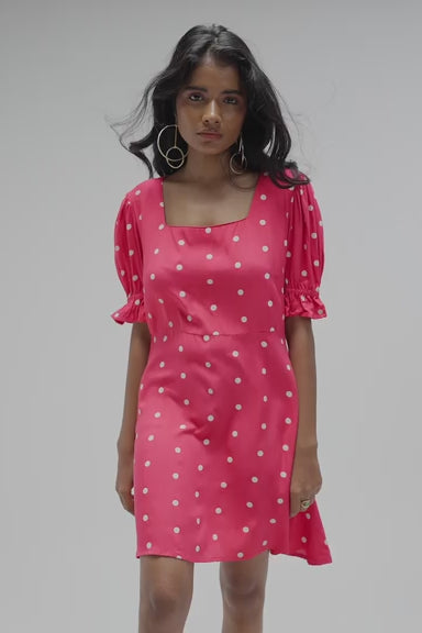 Amlan|Bubbly Blush Dot Delight with Pockets