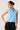 Jacinda|Trucotton Blue Shirt With Cap Sleeve