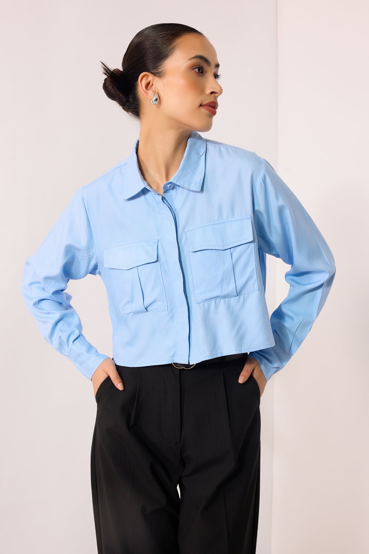 Zarmin|High-Low Hem Shirt