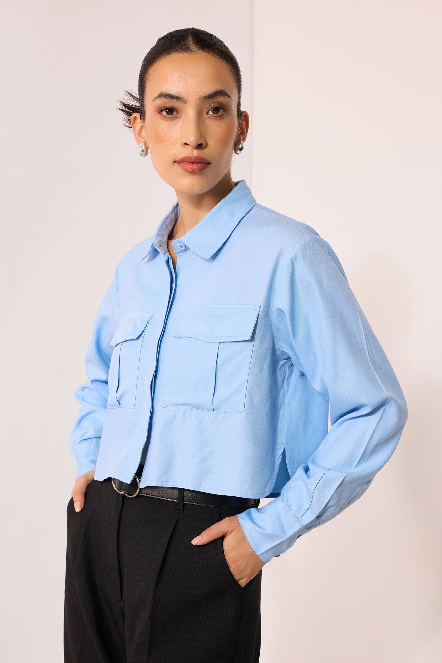 Zarmin|High-Low Hem Shirt